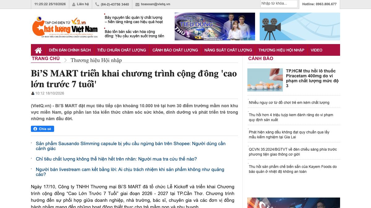 Ảnh chụp bài báo trên VietQ